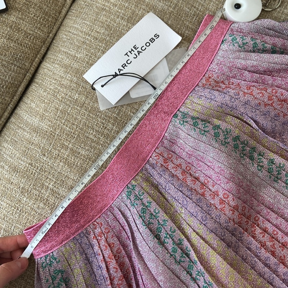 The Marc jacobs metallic pleated skirt rainbow logo print 12Y/156 - Picture 9 of 9